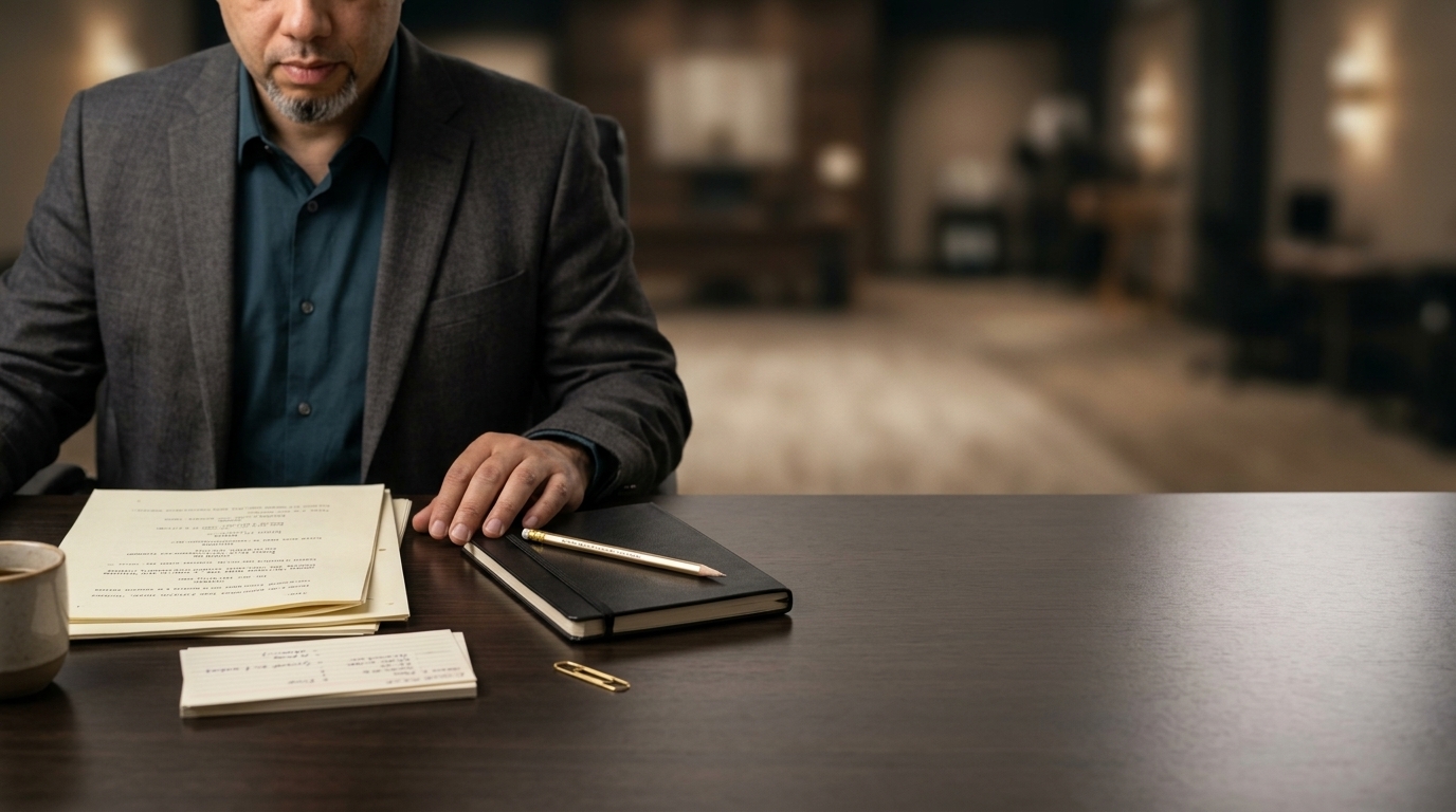 Story development table with script