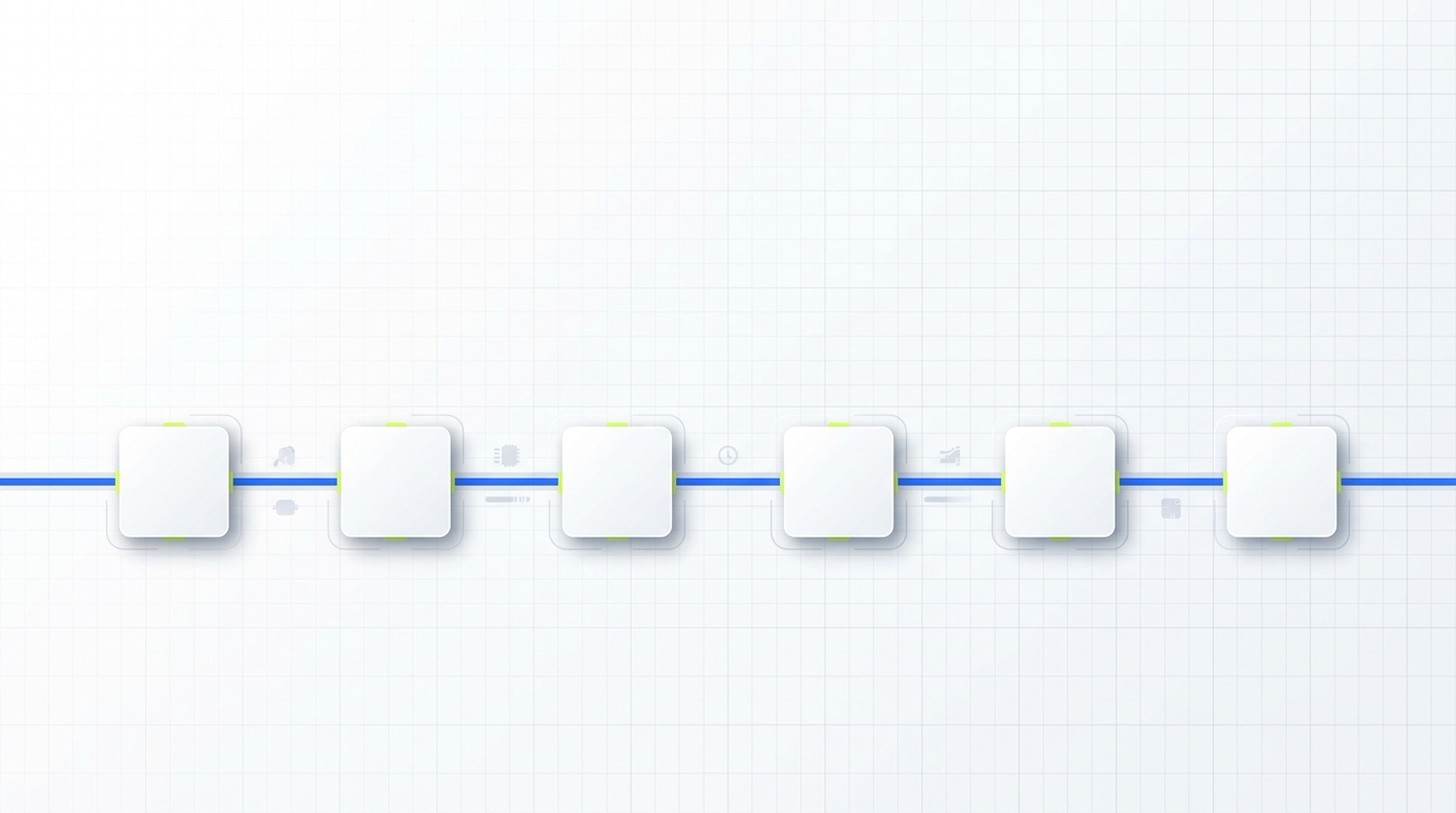 Timeline memory rail visual