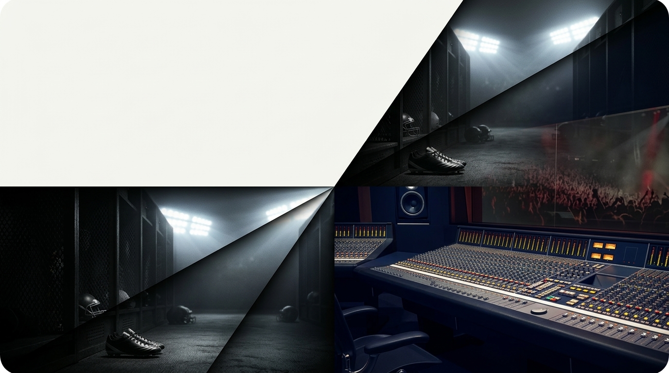 Split sports and studio worlds